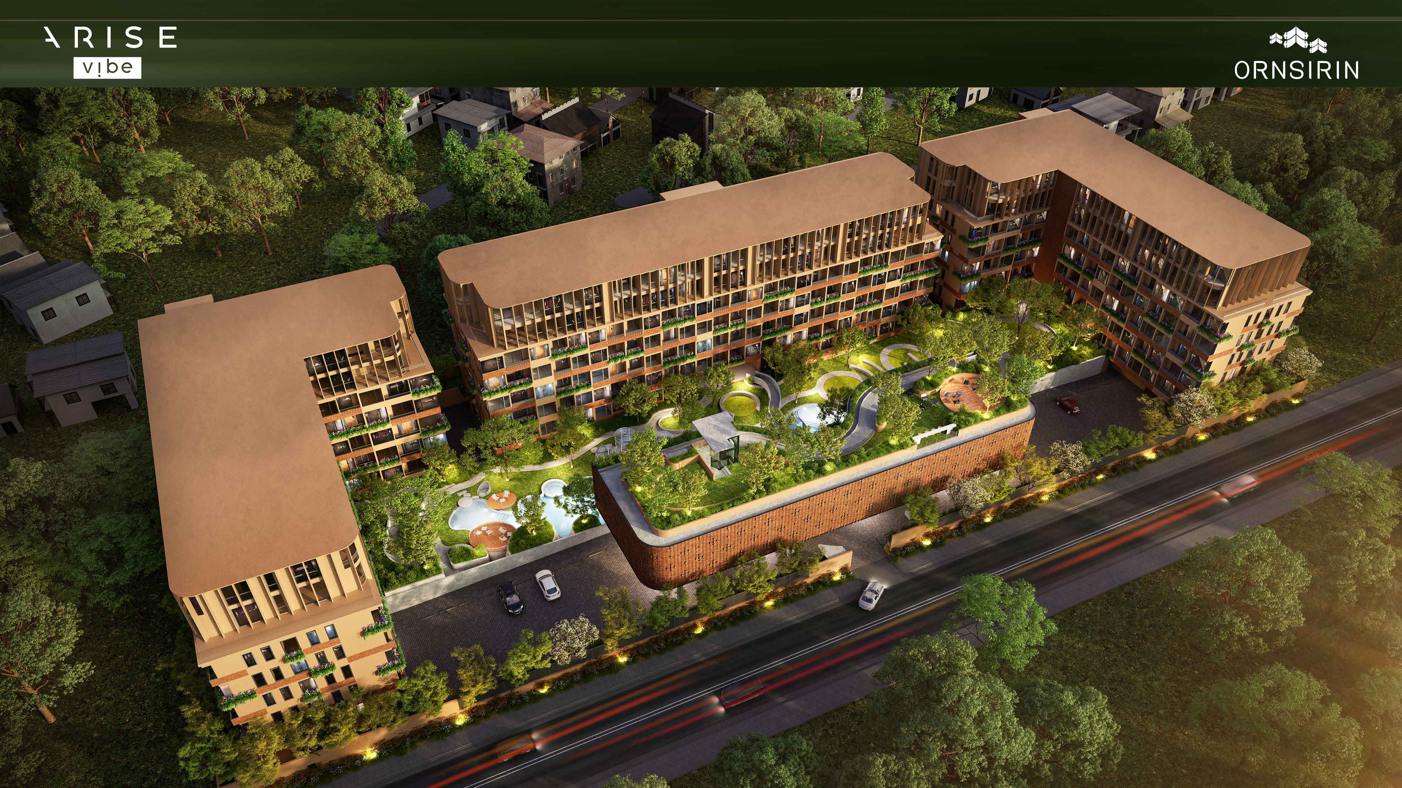 Aerial render of Arise Vibe Phuket master plan