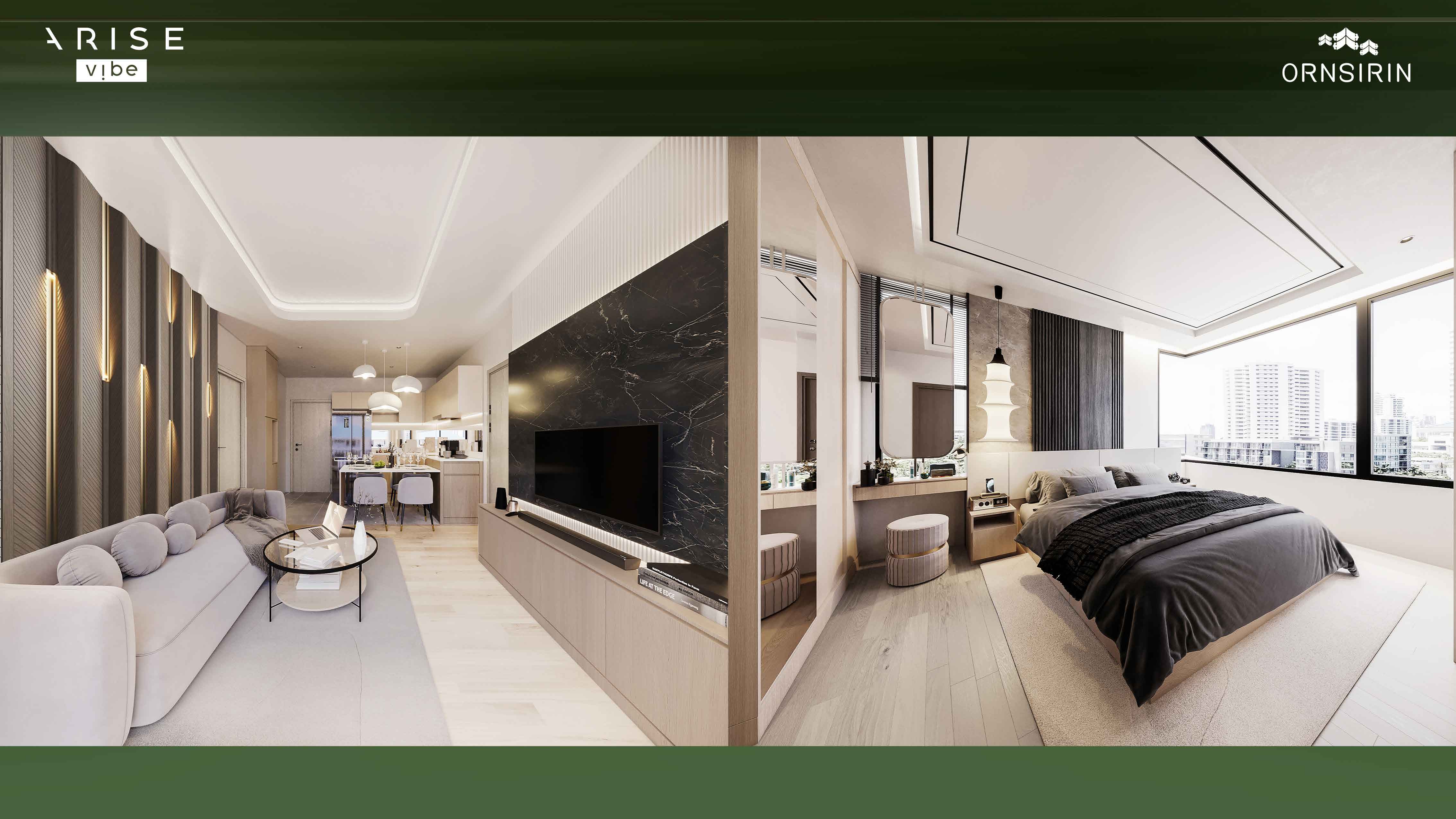 2 Bedroom interior at Arise Vibe Phuket